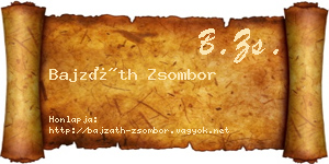 Bajzáth Zsombor névjegykártya